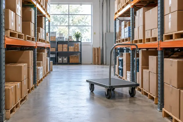 Illustrative stock storage and handling area